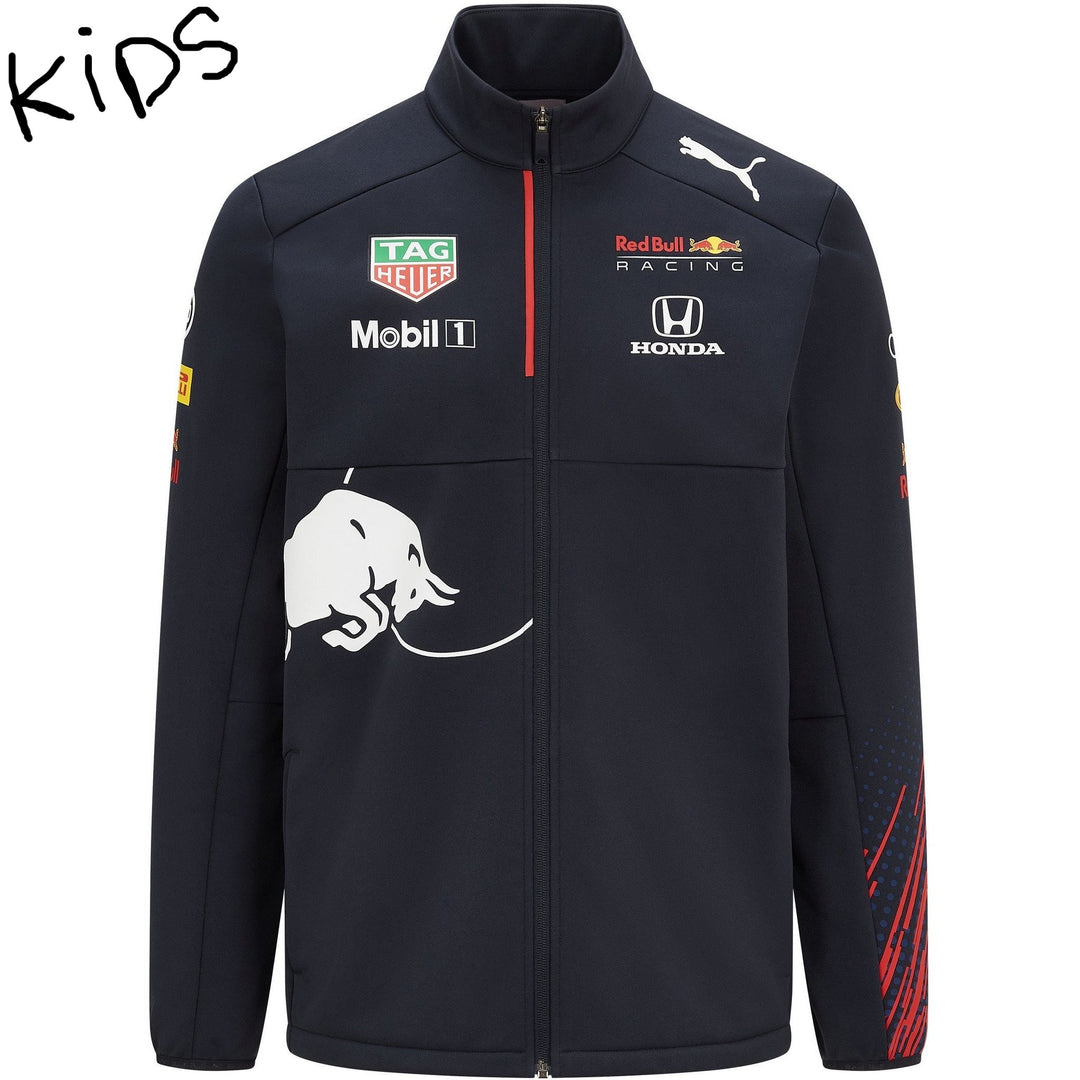 2021 Youth Kids Official Puma  Red Bull Racing F1 Team Jacket Sergio Perez Max Verstappen Blue 