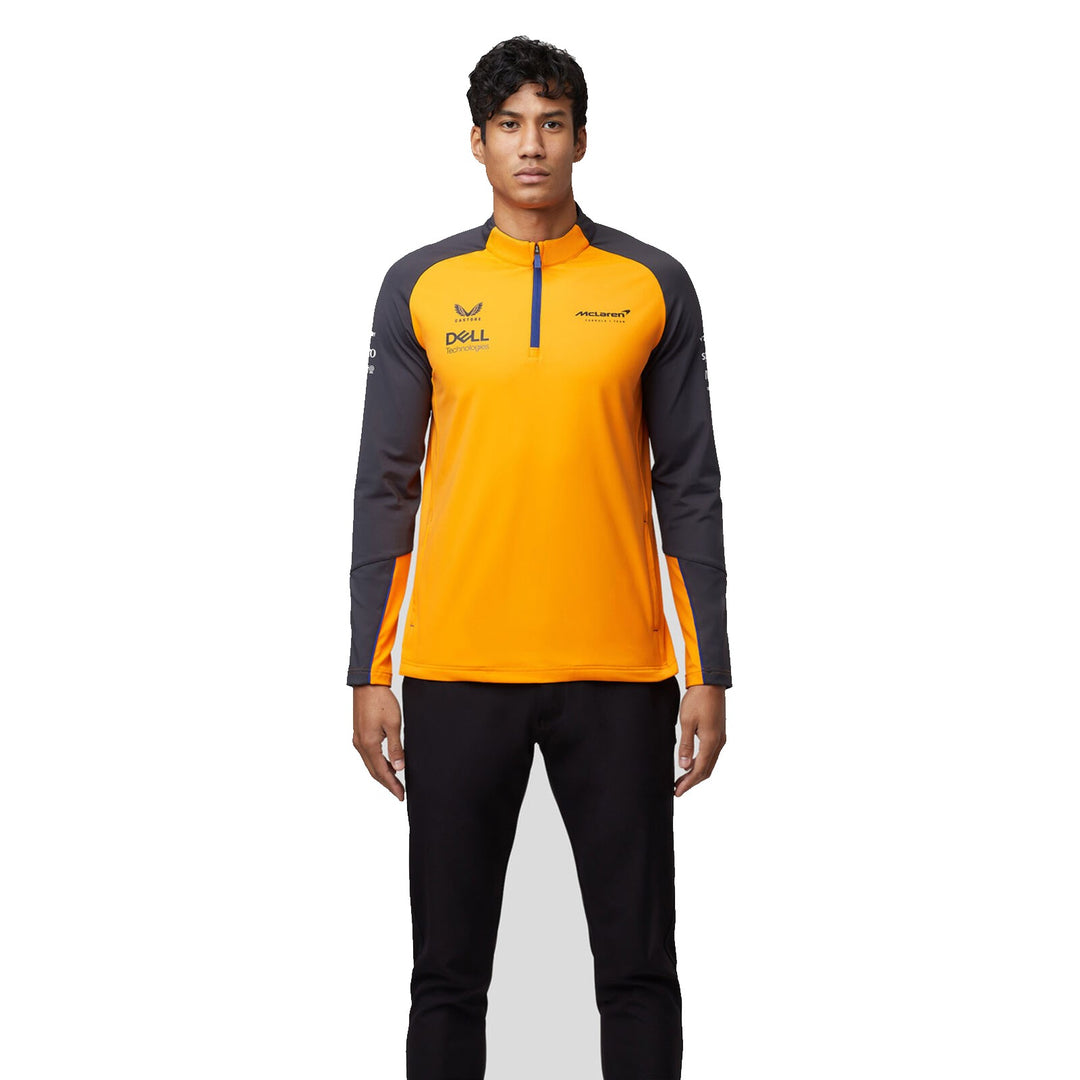 McLaren F1™ Team Quarter-Zip Midlayer - Men - Papaya Orange