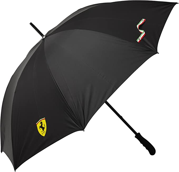 Grand parapluie de golf Scuderia Ferrari SANS POCHETTE POIGNÉE ET PORTÉE DÉFECTUEUSES - Accessoires - Noir
