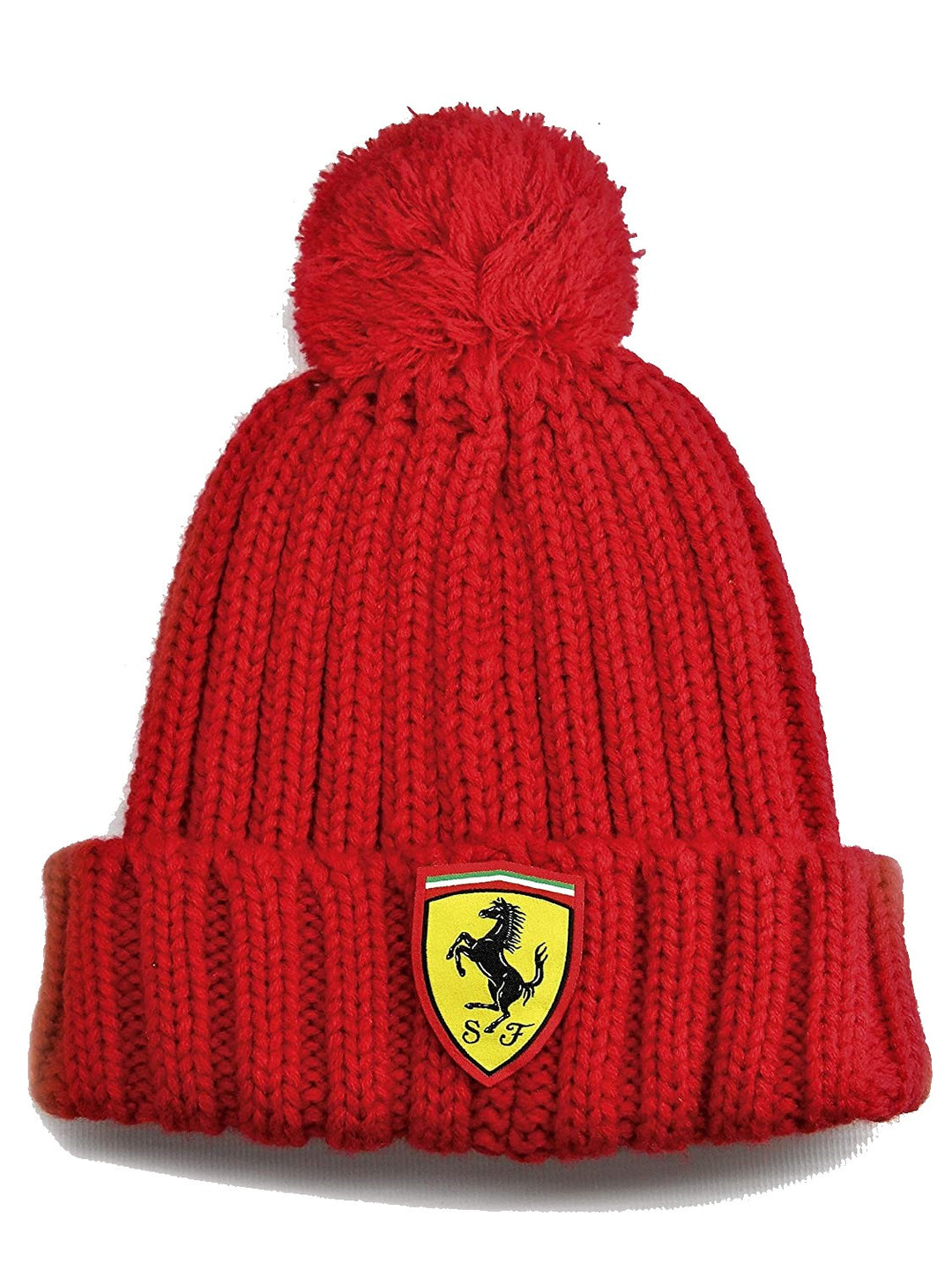 Scuderia Ferrari Pom Pom Winter Beanie Infant Toddler Youth Hat - Kids - Red