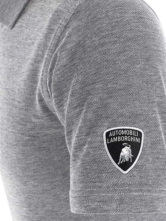 Polo Automobili Lamborghini SS Oxford Classic Logo - Homme - Gris