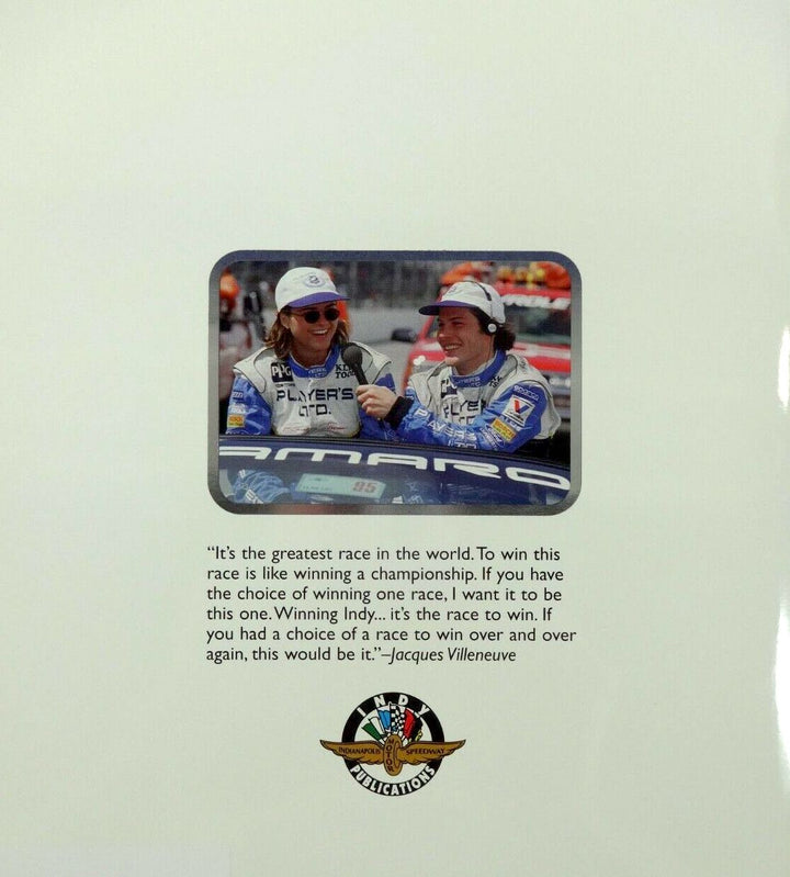 1995 Indy Review IndyCar Series Yearbook Campeón de las 500 Millas de Indianápolis Jacques Villeneuve - Accesorios - Azul