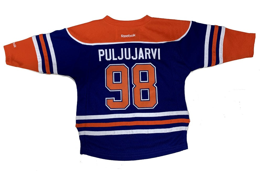 Edmonton Oilers Player Puljujarvi Jersey Reebok - Nourrissons - Bleu