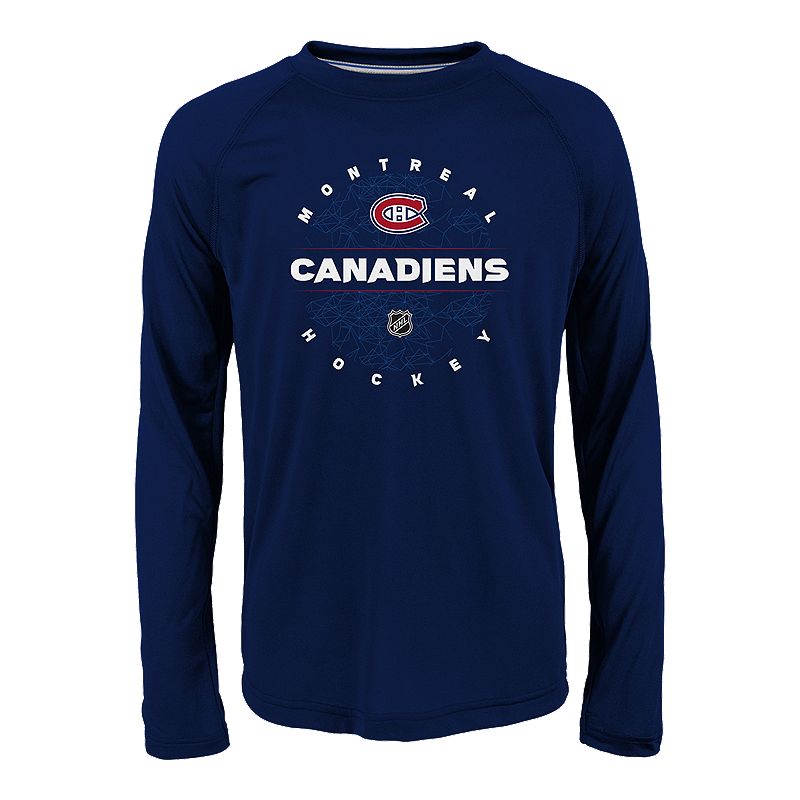 T-shirt à manches longues NHL Canadiens de Montréal - Enfants - Bleu marine