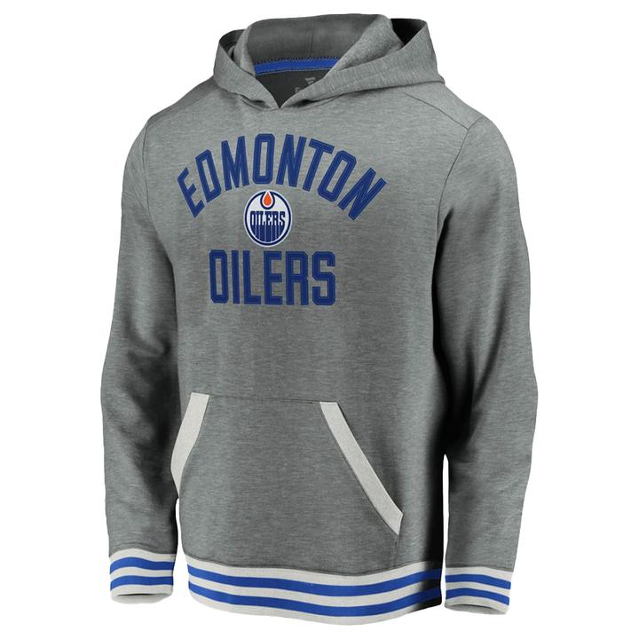 Chandail à capuchon Vintage Edmonton Oilers Fanatics pour homme - Homme - Gris 