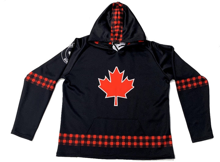 Sudadera con capucha del equipo Canadá Lake Placid Ice Pond Hockey - Hombres - Negro