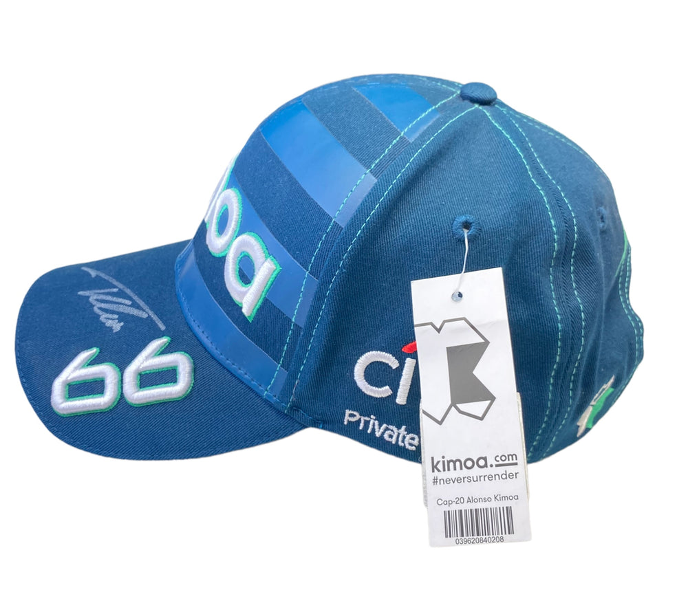 Fernando Alonso SIGNED Kimoa #66 Indianapolis 500 Baseball Cap - Men - Dark Blue