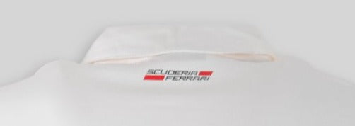 Polo rayé coupe slim Scuderia Ferrari - Homme - Blanc