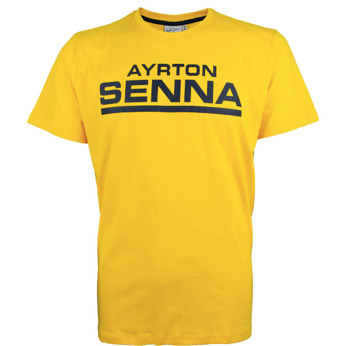 T-shirt Ayrton Senna Racing Signature - Homme - Jaune