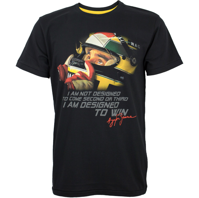 Camiseta de Ayrton Senna diseñada para ganar - Hombre - Negro