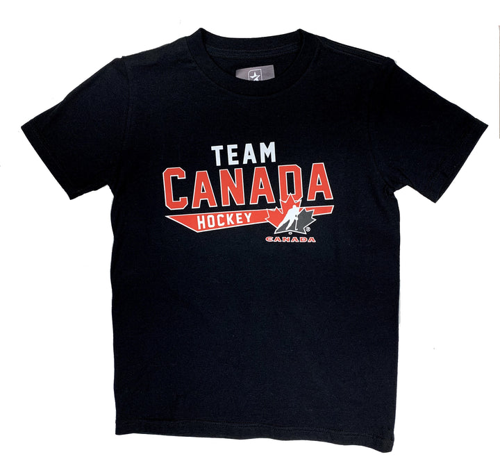 Team Canada Hockey T-shirt - Youth - Black