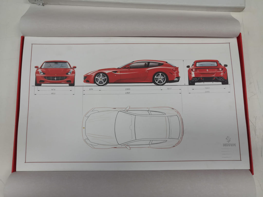 Ferrari FF Blueprint Sketches Fan-Use Decoration 