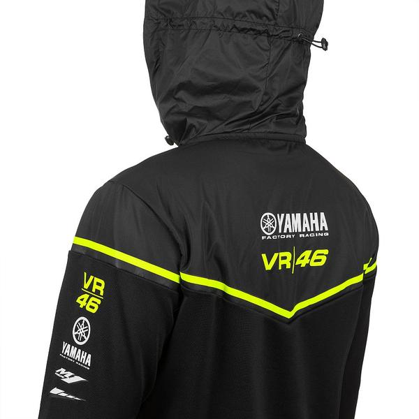 Sweat à capuche zippé Valentino Rossi VR46 Yamaha Black Line - Homme - Noir 