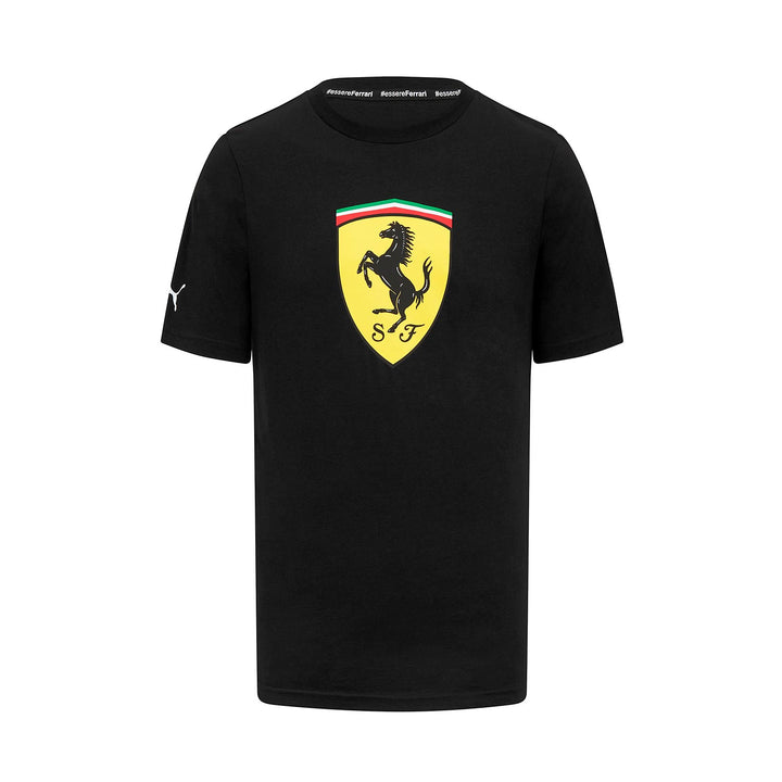 2023 Puma Scuderia Ferrari Big Shield T-Shirt Adult - Black