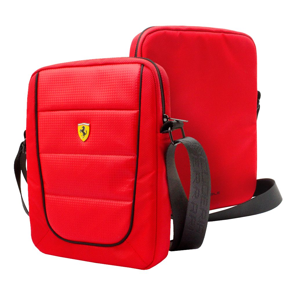 Scuderia Ferrari F1™ Messenger Tablet Bag Carbon Fibre Effect - Accesorios - Rojo