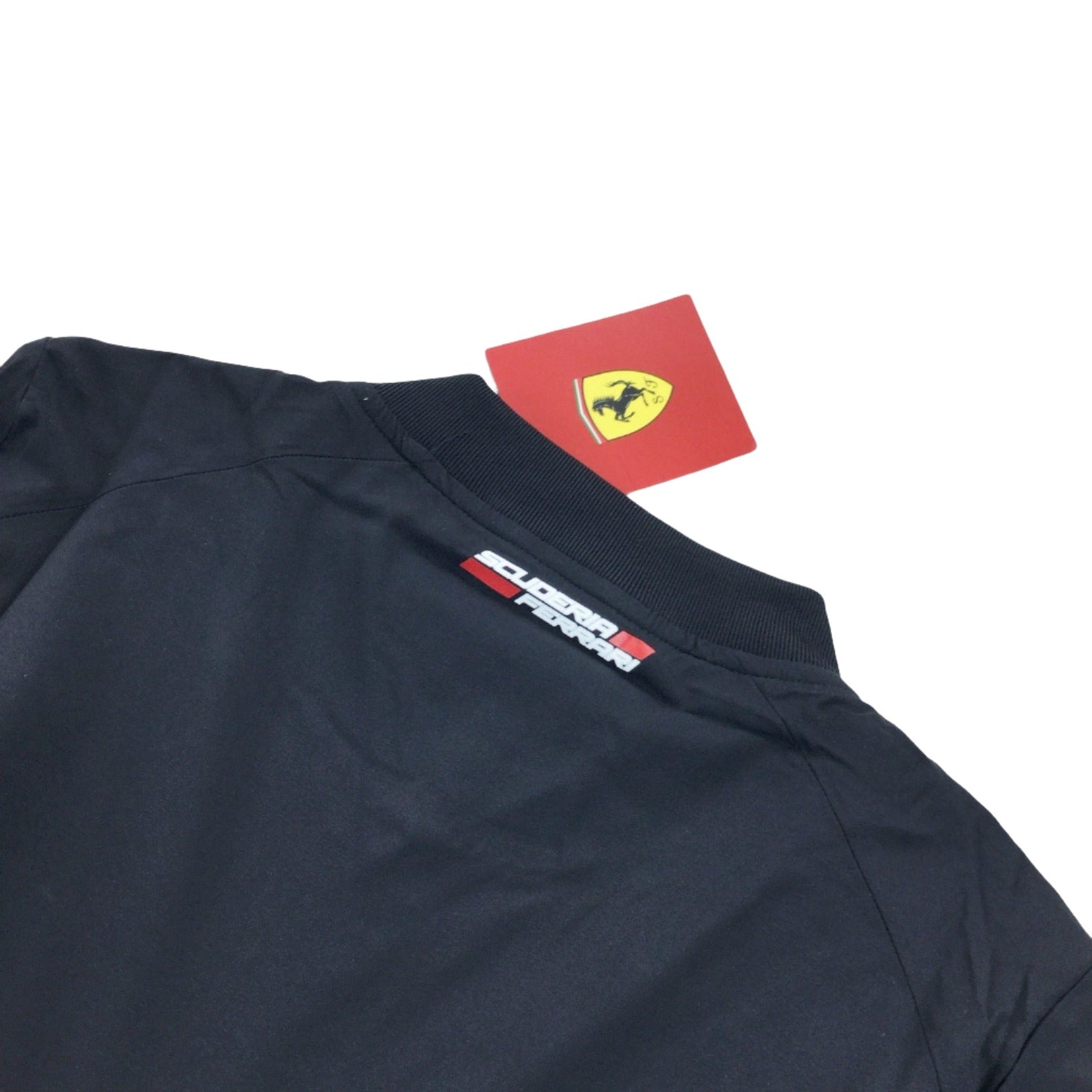 Scuderia Ferrari Bomber Long Sleeve Zip Up Jacket Women Black FANABOX
