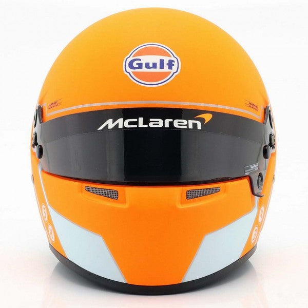 Casque de course McLaren Gulf 2021 à l'échelle 1:2 - Accessoires - Bleu