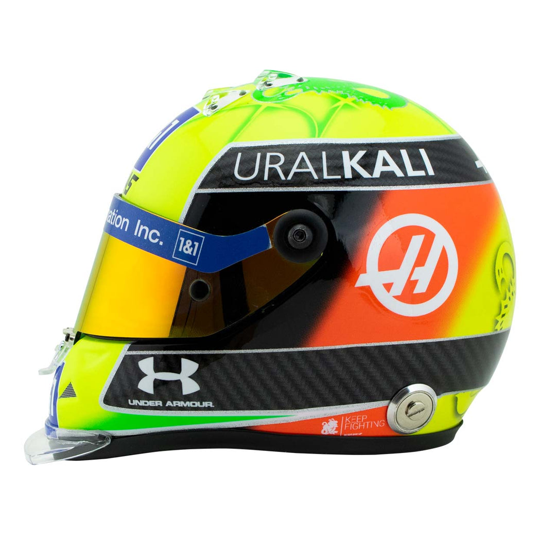 Mick Schumacher Haas F1® Team 1:2 Scale Helmet - Accessories - Green Neon