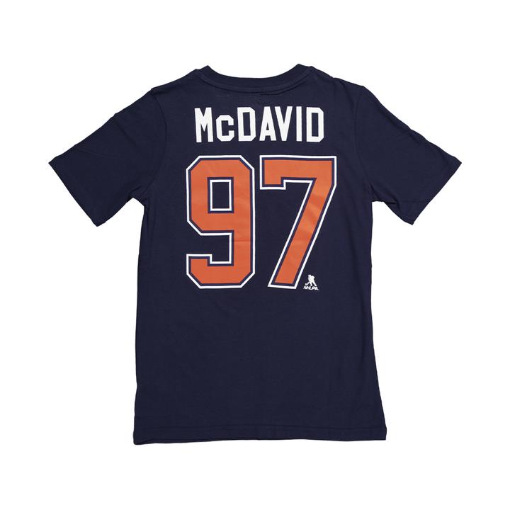 Men's Fanatics Branded Connor McDavid Orange Edmonton Oilers Name & Number  Lace-Up Pullover Hoodie
