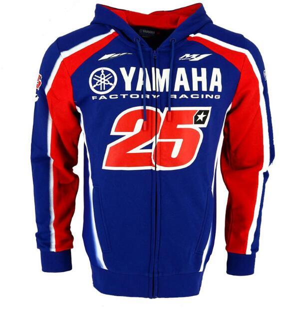 Products Maverick Viñales Yamaha #25 Factory Racing Motocycle M1 Hoodie Men Blue