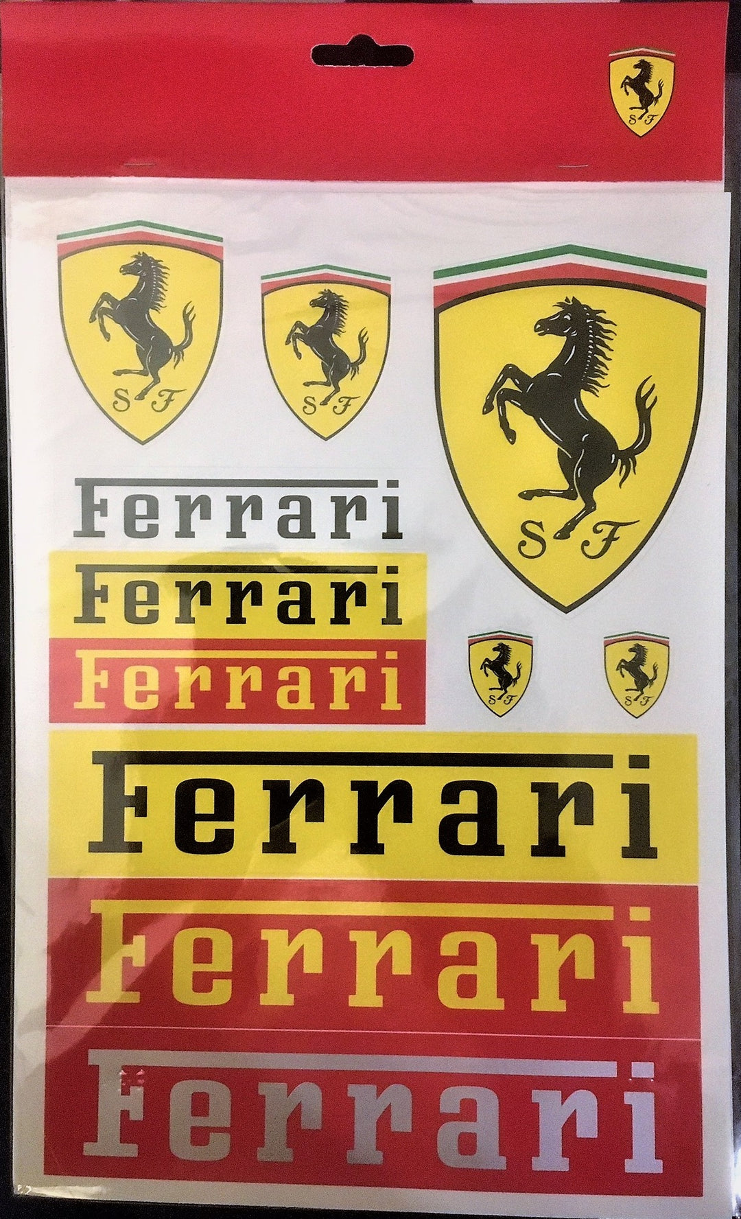 Scuderia Ferrari F1™ Team Stickers Emblem Logo Die Cut Vinyl Decals 11  pieces Set - Accessories - Yellow, Red, White